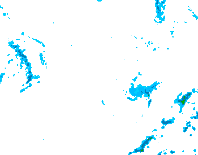 GDPS precipitation 126 hour forecast chart for Canada based on 2026/09/30 0000Z data