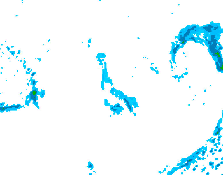 GDPS precipitation 174 hour forecast chart for Canada based on 2026/09/30 0000Z data