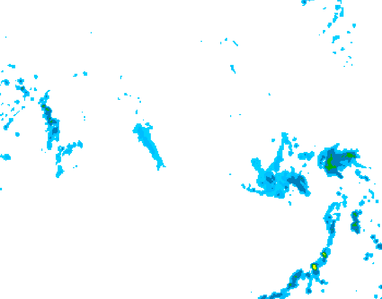 GDPS precipitation 126 hour forecast chart for Canada based on 2026/09/30 1200Z data