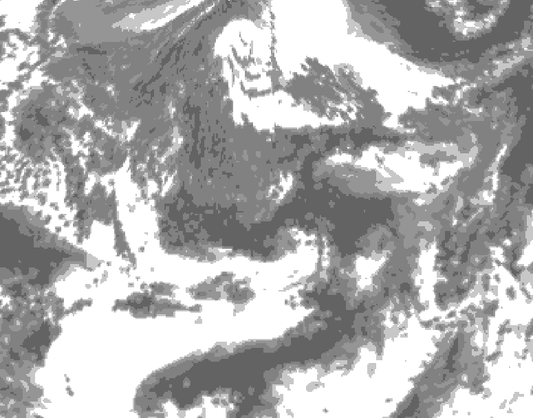 GDPS total cloud 018 hour forecast chart for Canada based on 2026/09/30 0000Z data