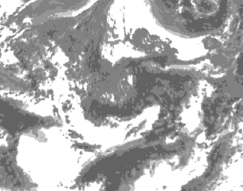 GDPS total cloud 030 hour forecast chart for Canada based on 2026/09/30 0000Z data