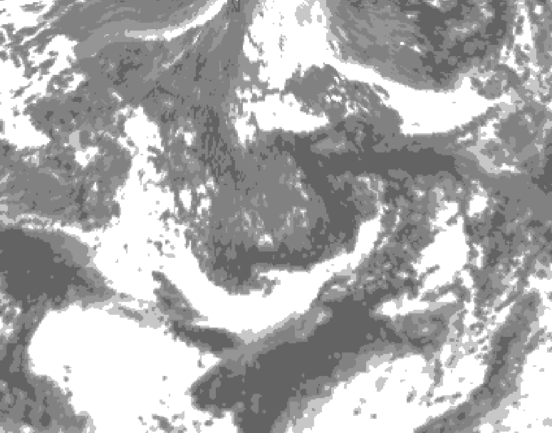 GDPS total cloud 036 hour forecast chart for Canada based on 2026/09/30 0000Z data