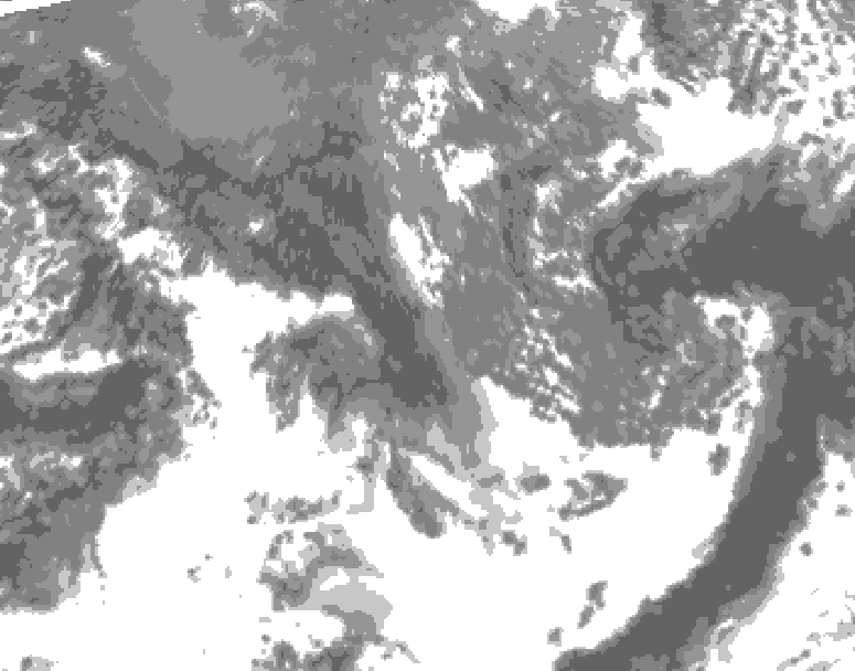 GDPS total cloud 156 hour forecast chart for Canada based on 2026/09/30 0000Z data