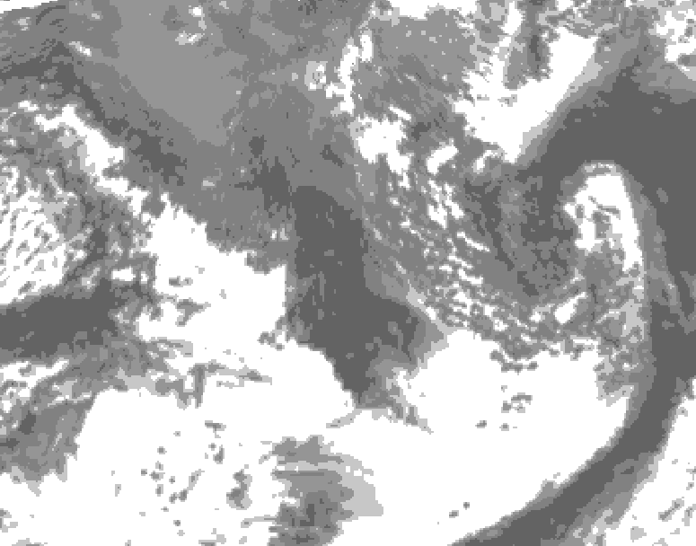 GDPS total cloud 168 hour forecast chart for Canada based on 2026/09/30 0000Z data