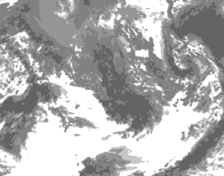 GDPS total cloud 180 hour forecast chart for Canada based on 2026/09/30 0000Z data