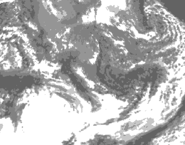 GDPS total cloud 204 hour forecast chart for Canada based on 2026/09/30 0000Z data