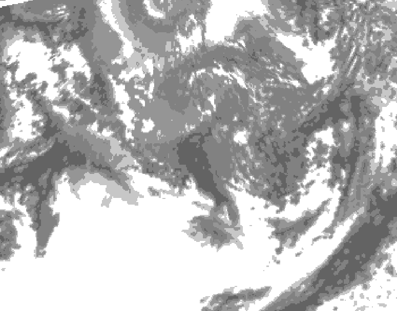 GDPS total cloud 222 hour forecast chart for Canada based on 2026/09/30 0000Z data