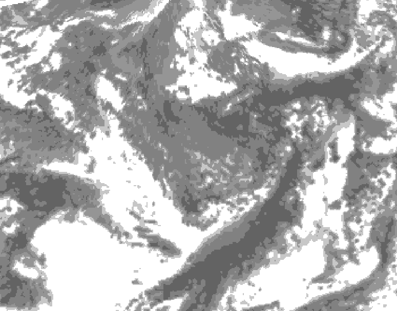 GDPS total cloud 036 hour forecast chart for Canada based on 2026/09/30 1200Z data
