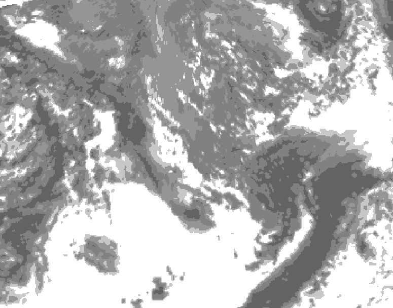 GDPS total cloud 120 hour forecast chart for Canada based on 2026/09/30 1200Z data