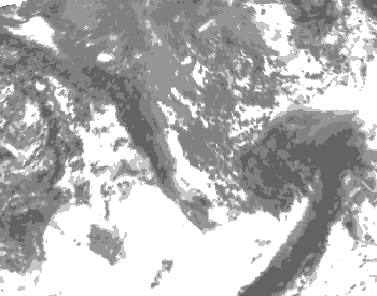 GDPS total cloud 126 hour forecast chart for Canada based on 2026/09/30 1200Z data