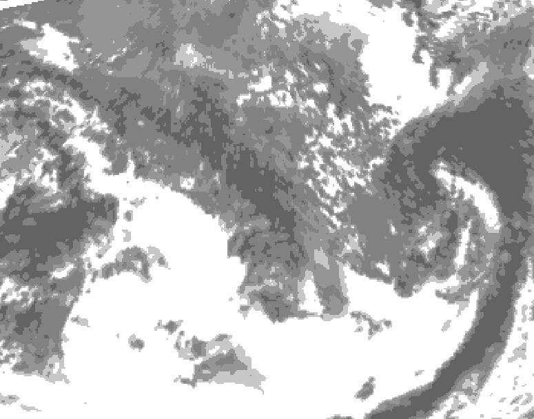 GDPS total cloud 150 hour forecast chart for Canada based on 2026/09/30 1200Z data