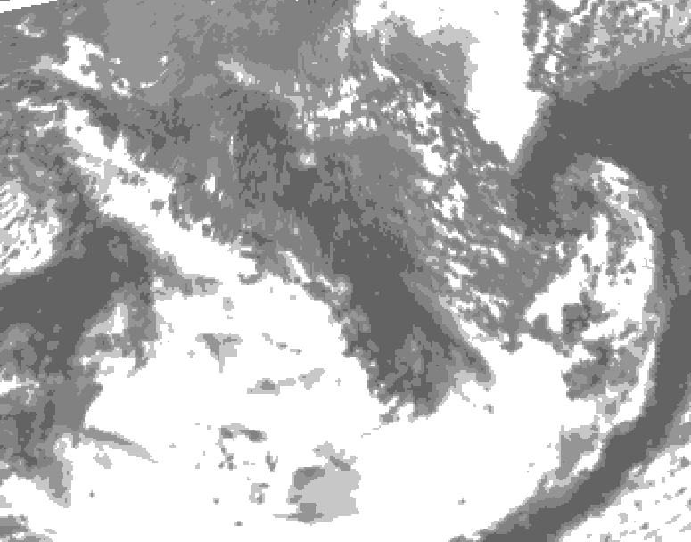 GDPS total cloud 162 hour forecast chart for Canada based on 2026/09/30 1200Z data