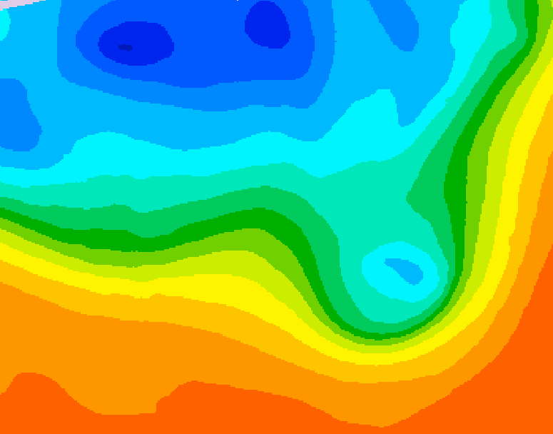 GDPS 500 millibar geopotential height 120 hour forecast chart for Canada based on 2026/10/01 0000Z data