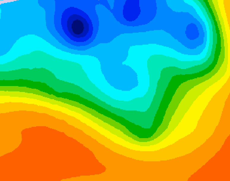 GDPS 500 millibar geopotential height 180 hour forecast chart for Canada based on 2026/10/01 0000Z data