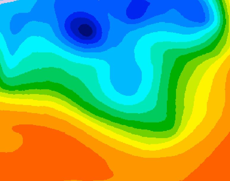 GDPS 500 millibar geopotential height 192 hour forecast chart for Canada based on 2026/10/01 0000Z data