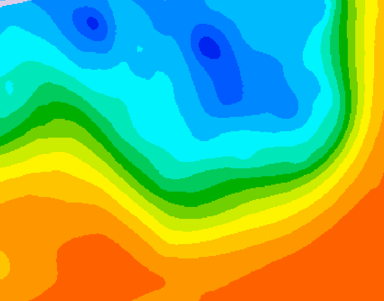 GDPS 500 millibar geopotential height 060 hour forecast chart for Canada based on 2026/10/01 1200Z data