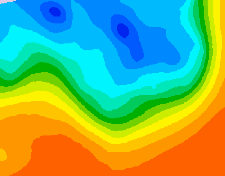 GDPS 500 millibar geopotential height 066 hour forecast chart for Canada based on 2026/10/01 1200Z data
