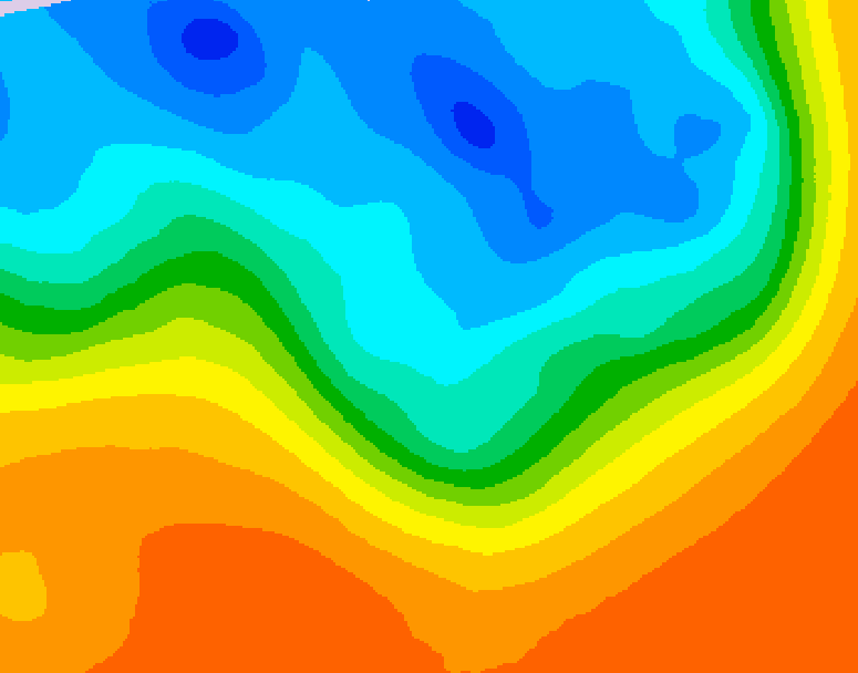 GDPS 500 millibar geopotential height 072 hour forecast chart for Canada based on 2026/10/01 1200Z data