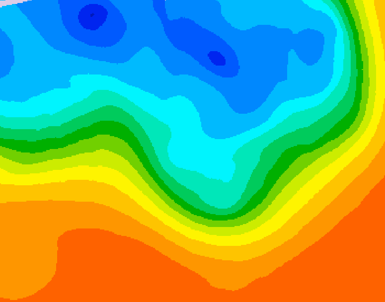 GDPS 500 millibar geopotential height 078 hour forecast chart for Canada based on 2026/10/01 1200Z data