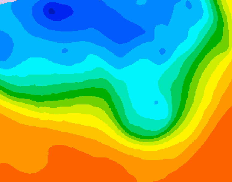GDPS 500 millibar geopotential height 096 hour forecast chart for Canada based on 2026/10/01 1200Z data