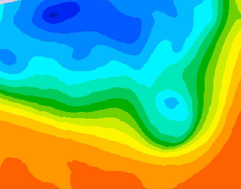 GDPS 500 millibar geopotential height 108 hour forecast chart for Canada based on 2026/10/01 1200Z data