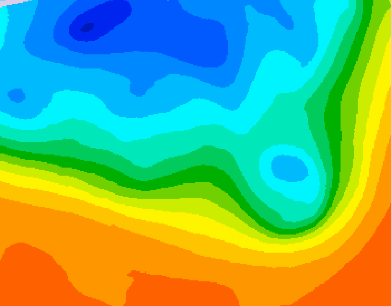 GDPS 500 millibar geopotential height 114 hour forecast chart for Canada based on 2026/10/01 1200Z data