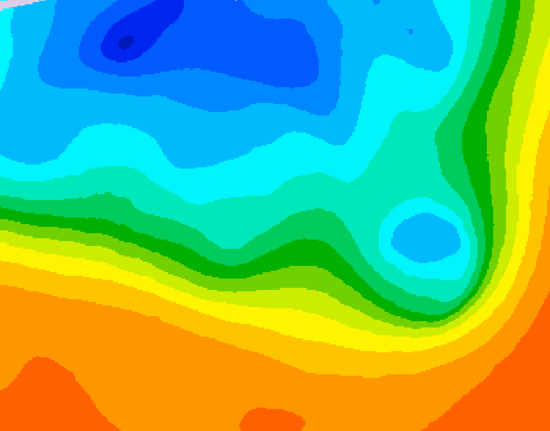 GDPS 500 millibar geopotential height 120 hour forecast chart for Canada based on 2026/10/01 1200Z data