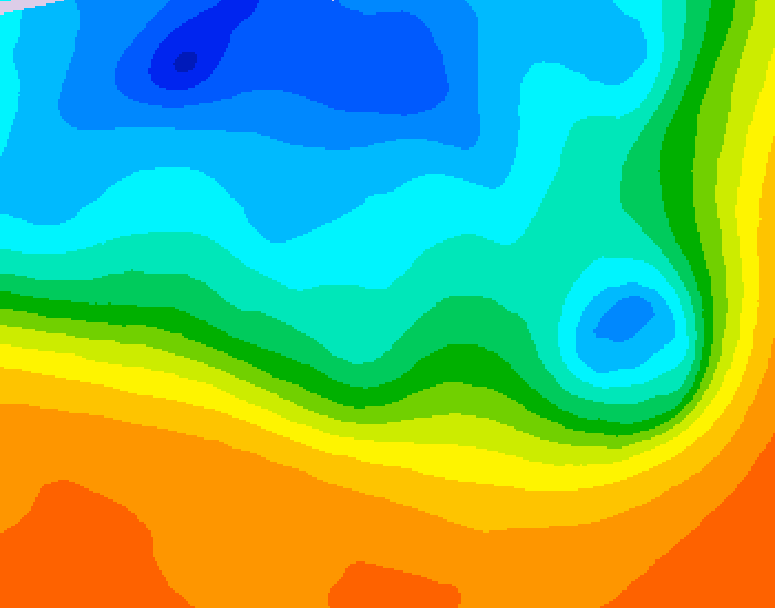 GDPS 500 millibar geopotential height 126 hour forecast chart for Canada based on 2026/10/01 1200Z data
