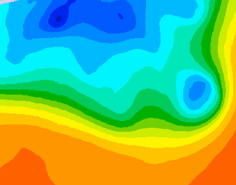 GDPS 500 millibar geopotential height 132 hour forecast chart for Canada based on 2026/10/01 1200Z data