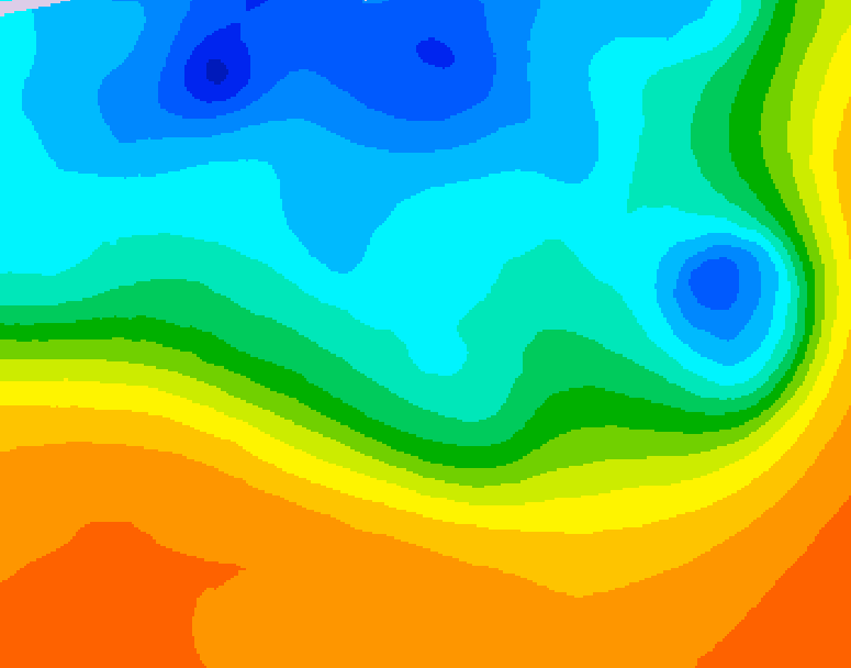 GDPS 500 millibar geopotential height 138 hour forecast chart for Canada based on 2026/10/01 1200Z data