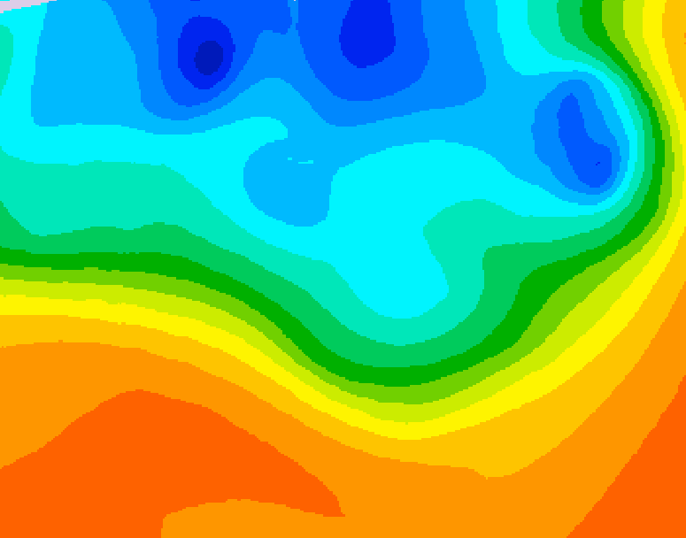 GDPS 500 millibar geopotential height 156 hour forecast chart for Canada based on 2026/10/01 1200Z data