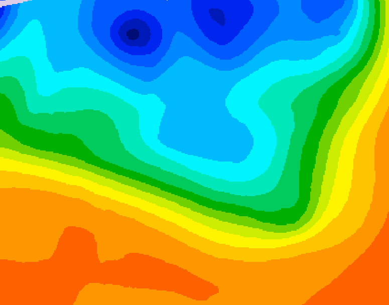 GDPS 500 millibar geopotential height 180 hour forecast chart for Canada based on 2026/10/01 1200Z data