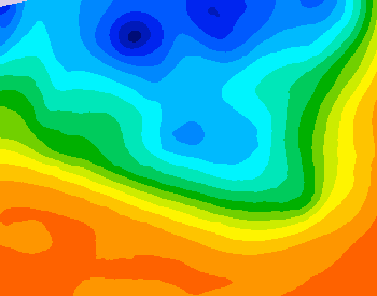 GDPS 500 millibar geopotential height 186 hour forecast chart for Canada based on 2026/10/01 1200Z data