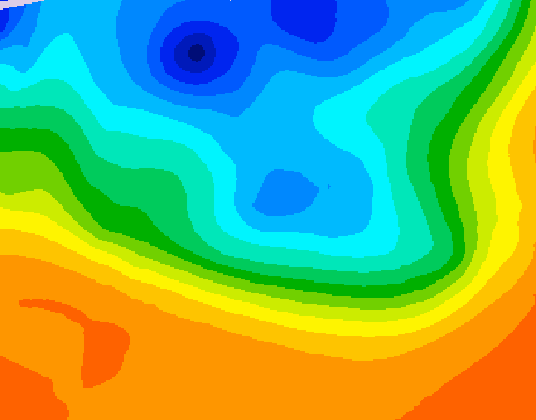 GDPS 500 millibar geopotential height 192 hour forecast chart for Canada based on 2026/10/01 1200Z data