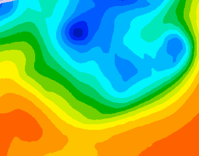GDPS 500 millibar geopotential height 222 hour forecast chart for Canada based on 2026/10/01 1200Z data
