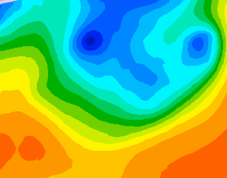 GDPS 500 millibar geopotential height 228 hour forecast chart for Canada based on 2026/10/01 1200Z data