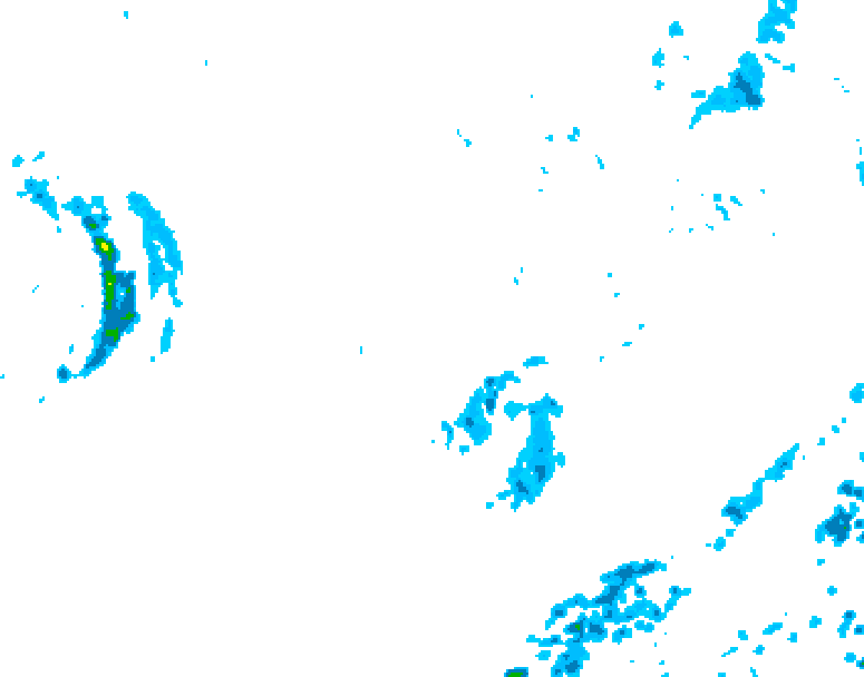GDPS precipitation 072 hour forecast chart for Canada based on 2026/10/01 1200Z data