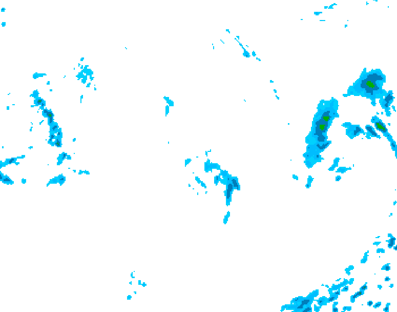 GDPS precipitation 132 hour forecast chart for Canada based on 2026/10/01 1200Z data
