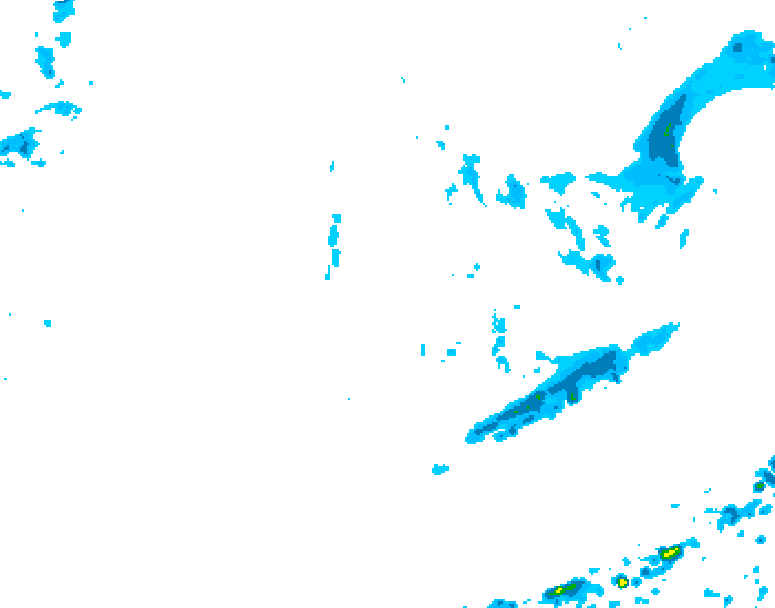 GDPS precipitation 222 hour forecast chart for Canada based on 2026/10/01 1200Z data