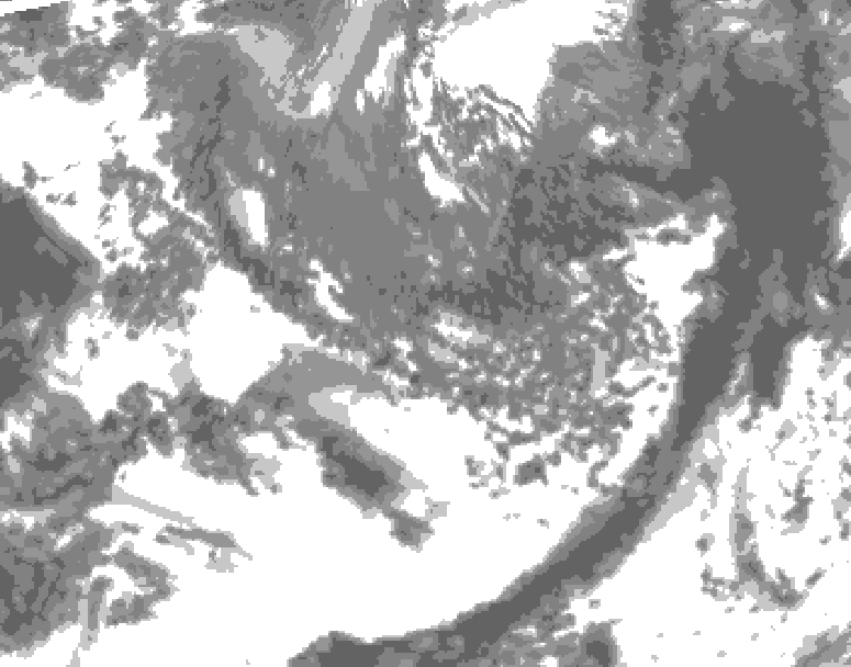 GDPS total cloud 048 hour forecast chart for Canada based on 2026/10/01 0000Z data