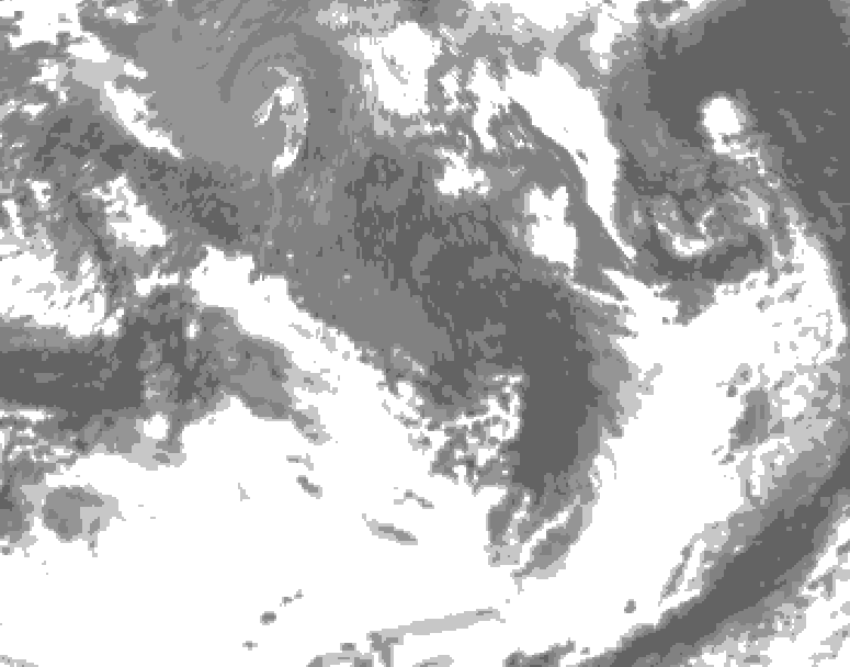 GDPS total cloud 168 hour forecast chart for Canada based on 2026/10/01 0000Z data