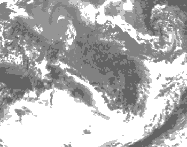 GDPS total cloud 180 hour forecast chart for Canada based on 2026/10/01 0000Z data