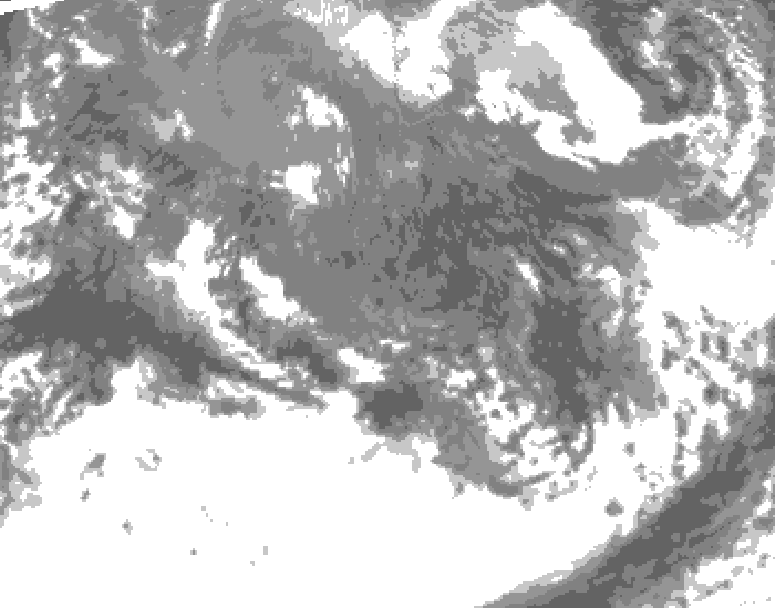GDPS total cloud 192 hour forecast chart for Canada based on 2026/10/01 0000Z data