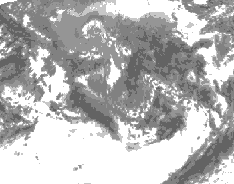 GDPS total cloud 216 hour forecast chart for Canada based on 2026/10/01 0000Z data