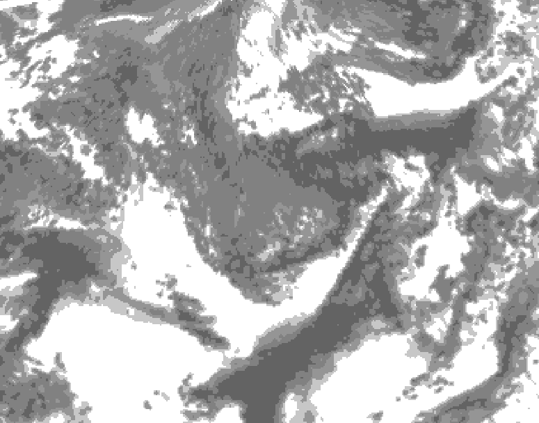 GDPS total cloud 006 hour forecast chart for Canada based on 2026/10/01 1200Z data