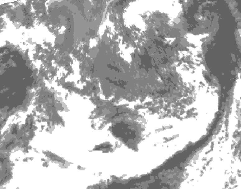 GDPS total cloud 054 hour forecast chart for Canada based on 2026/10/01 1200Z data