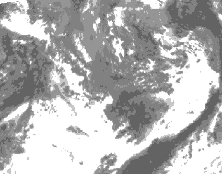 GDPS total cloud 072 hour forecast chart for Canada based on 2026/10/01 1200Z data