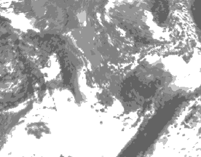 GDPS total cloud 090 hour forecast chart for Canada based on 2026/10/01 1200Z data