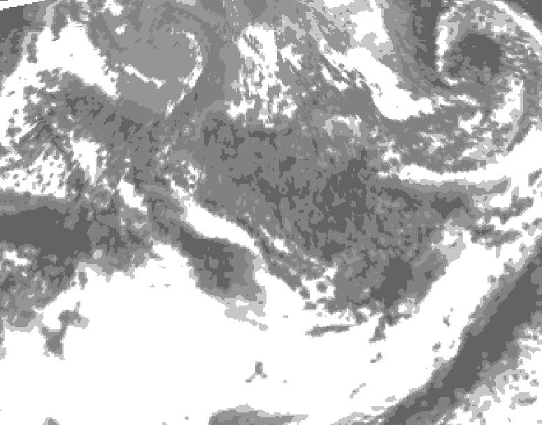 GDPS total cloud 168 hour forecast chart for Canada based on 2026/10/01 1200Z data