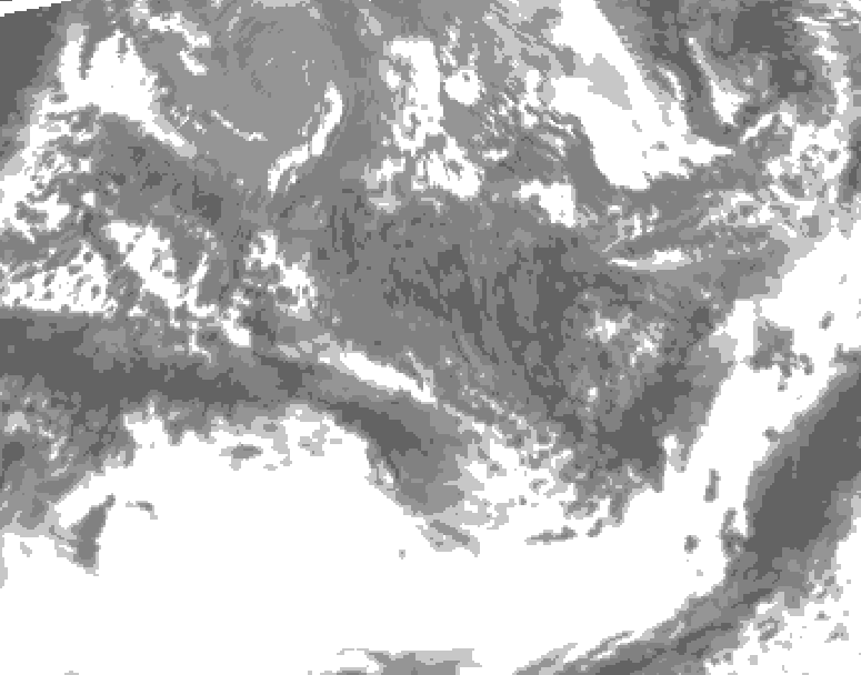 GDPS total cloud 174 hour forecast chart for Canada based on 2026/10/01 1200Z data